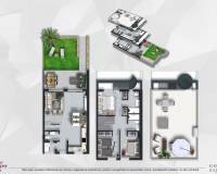 New Build - Townhouse - Monforte del Cid - Urbanización Alenda Golf