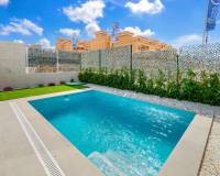 private swimming pool in garden new villa spain