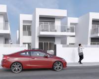 red car in street view of new villa for sale daya vieja from zebra homes real estate guardamar