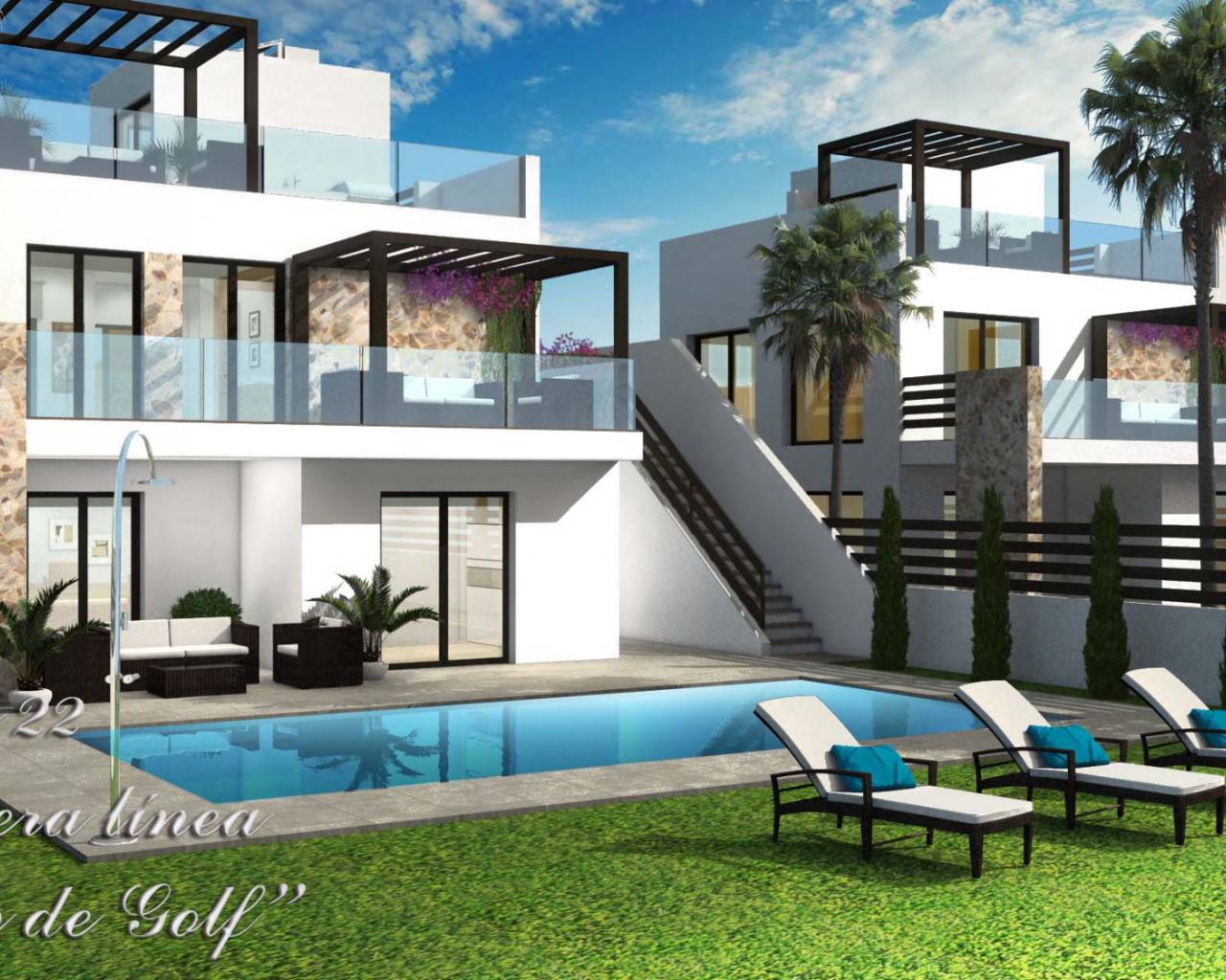 luxury new villa with private pool on frontline golf la marquesa