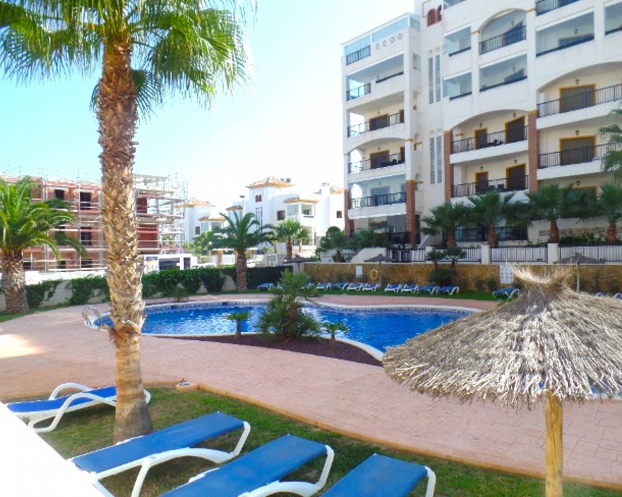 pool area within marjal beach properties for sale in guardamar