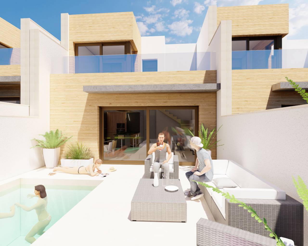 Nieuw gebouw - Semi detached villa - Algorfa - La Finca Golf